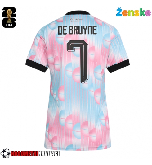 Ženske Nogometnih dresov Belgija Kevin De Bruyne #7 Gostujoči SP 2026 Kratki rokavi Ženske Nogometnih dresov Belgija Kevin De Bruyne #7 Gostujoči SP 2026 Kratki rokavi